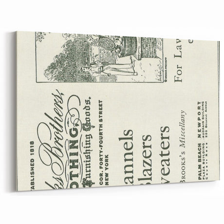 Retro Brooks Brothers Poster Art - Vintage Prints for Classic Decor