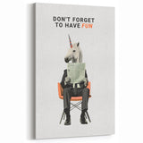 Quirky Unicorn Wall Art – Retro Fun Typography Poster