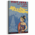 Vintage Java Travel Poster – Retro Indonesian Tourism Art