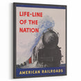 Vintage Railroad Travel Poster – Retro American Train Art