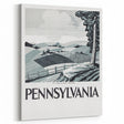 Vintage Pennsylvania Travel Poster – Retro Landscape Art
