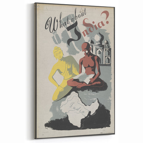 Vintage India Travel Poster – Retro What About India Wall Art