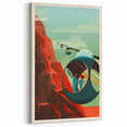 Vintage Cable Car Adventure Poster – Retro Scenic Travel Art
