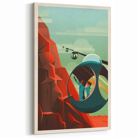 Vintage Cable Car Adventure Poster – Retro Scenic Travel Art