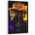Fiery Passion Pop Art Wall Art – Bold Yellow, Purple, and Black Canvas