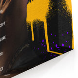 Fiery Passion Pop Art Wall Art – Bold Yellow, Purple, and Black Canvas