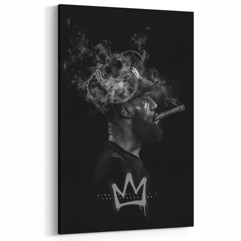 Urban Chic Pop Art Wall Art – Bold Black, Yellow, and White Canvas