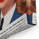 Vintage Chesterfield Cigarettes Ad Poster | Retro Flight Attendant Art