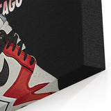 Nike Dunk SB Chicago Pop Art Wall Art – Bold Red, Black, White Canvas