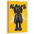 Unique Pop Art Wall Art – Vibrant KAWS-Inspired Figure on Yellow Background