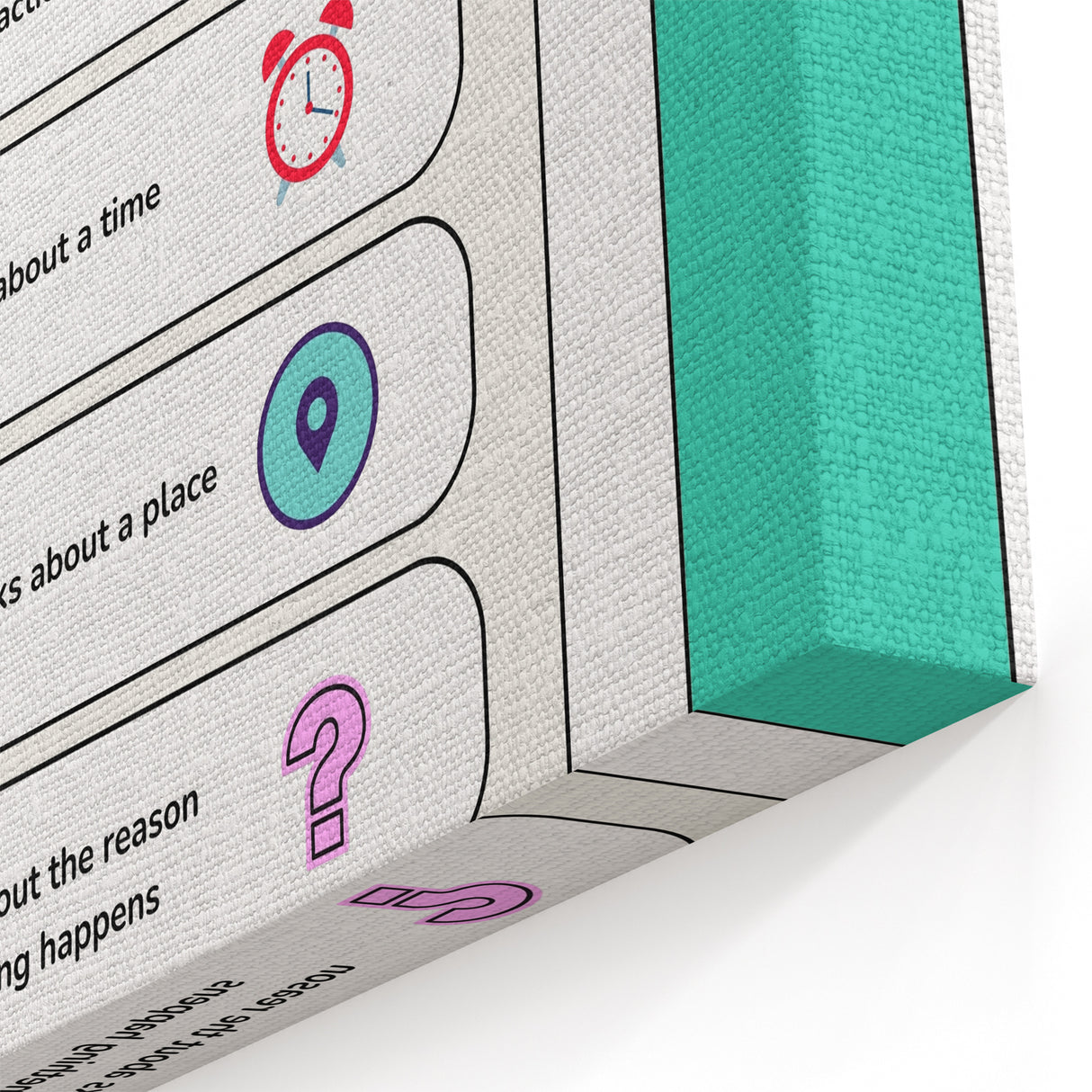Kids Educational Wall Art – Question Words Learning Poster