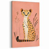 Stylish Cheetah Illustration - Personalized Kids Room Art