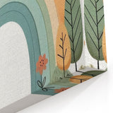 Pastel Rainbow & Nature Print - Personalized Kids Art