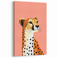 Modern Cheetah Portrait - Personalized Kids Room Art