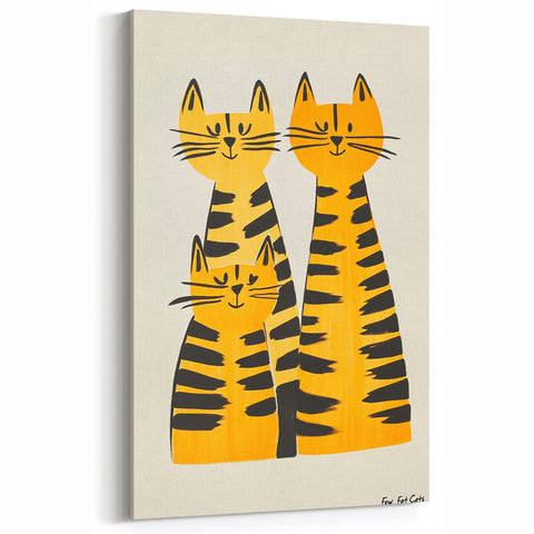 Modern Cat Trio Print - Kids Room Art Prints & Playroom Decor