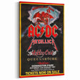 AC/DC Monsters of Rock Retro Poster Art – Vintage Rock Wall Art