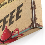 Classic Cappuccino & Hot Coffee Vintage Retro Poster Art – Coffee Print