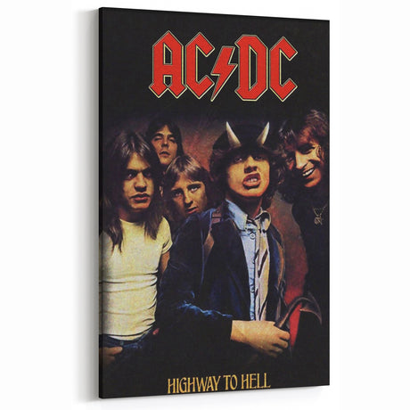Retro AC/DC Highway to Hell Poster - Vintage 1979 Tour Wall Art