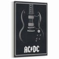 AC/DC Guitar Poster - Black SG Guitar Vintage Wall Art