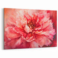 Fiery Bloom Elegance - Modern Living Room Canvas Wall Art