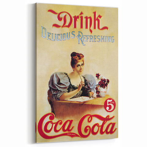 Retro Coca-Cola Wall Art – Vintage Mid-Century Modern Poster Print