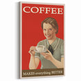 Vintage Retro Coffee Poster Art - Nostalgic Retro Wall Art