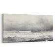 Vintage Landscape Art - Dramatic Ocean Waves and Cloudy Sky