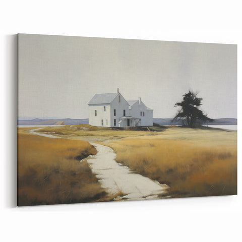 Vintage Landscape Art - Quiet House on a Country Path