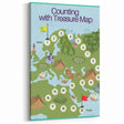 Children’s Learning Art Print – Counting with Treasure Map