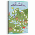 Children’s Learning Art Print – Counting with Treasure Map