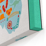 Children’s Learning Art Print – South America Continent Map
