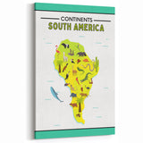 Educational Nursery Wall Decor – North America Continent Map