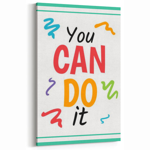Kids' Room Educational Decor – You Can Do It Motivational Print