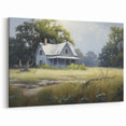 Vintage Landscape Art - Abandoned House in a Rural Meadow