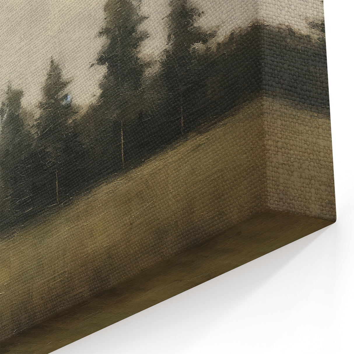 Vintage Landscape Art - Trees Beneath a Soft Cloudy Sky