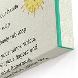 Classroom Educational Posters - Wash Your Hands Learning Art