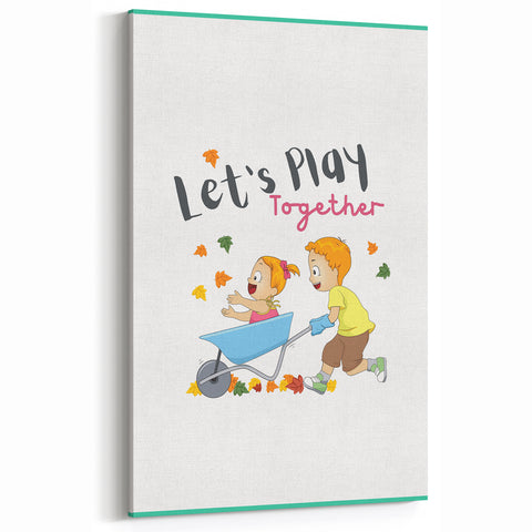 Educational Nursery Wall Decor - Playful Friendship Art