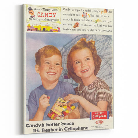 Retro DuPont Candy Poster - Vintage Kitchen Wall Art Print
