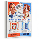 Retro Field-Day Shaving Poster - Vintage Bathroom Wall Art Print
