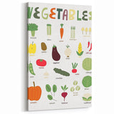 Vegetables Kids Educational Wall Art - Learning Poster for Classrooms