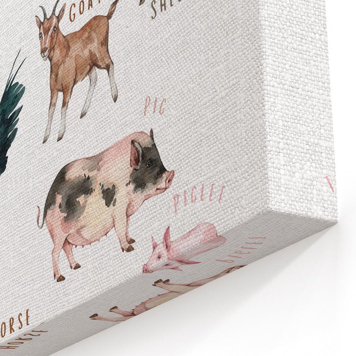 Farm Animals Kids Educational Wall Art - Learning Poster for Classrooms