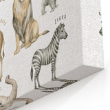 Wild Animals Kids Educational Wall Art - Learning Poster for Classrooms