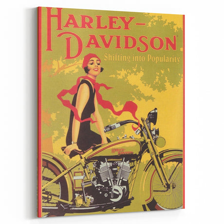 Retro Harley-Davidson Poster - Vintage Motorcycle Wall Art