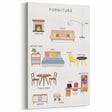 Furniture Kids Educational Wall Art - Learning Poster for Classrooms