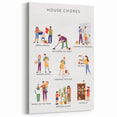 House Chores Educational Wall Art - Kids' Learning Poster