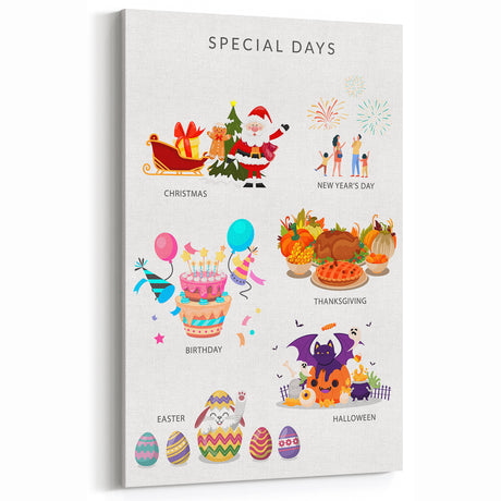 Special Days Educational Wall Art - Kids' Learning Poster