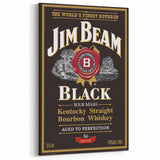 Retro Jim Beam Black Bourbon Poster Art - Vintage Wall Decor