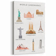 World Landmarks Educational Wall Art - Kids' Learning Poster