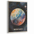 ABC Alphabet Canvas Art - Mercury Planet Space Poster