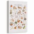 ABC Alphabet Canvas Art - Farm-Themed Alphabet Learning Poster